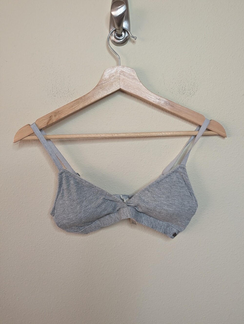 Lucky Brand Bralette Grey Heather Ribbed Wireless Size S
